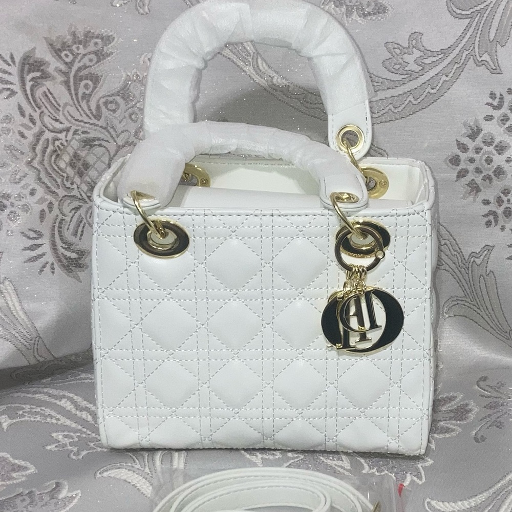 White Quilted Handbag